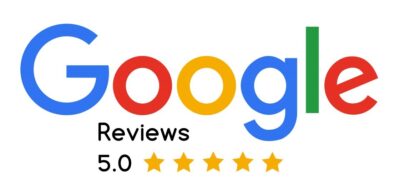 An image of Google reviews with 5 stars rating