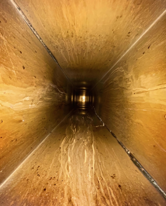 Greased Filled Commercial Kitchen Exhaust outlet.