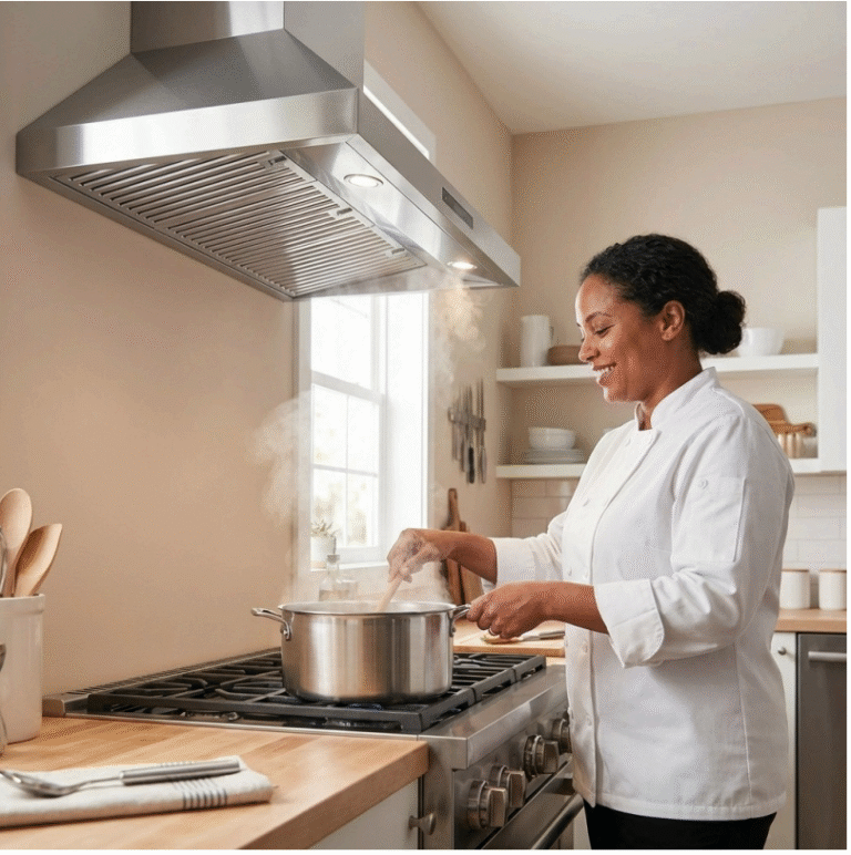 Cleaning the kitchenhood